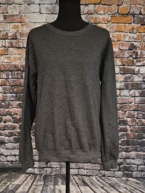 Athletic Works Men's Crewneck Sweatshirt in Charcoal Gray